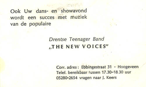 The New Voices persbericht